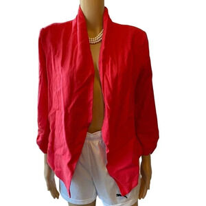 Love Tree Linen Blend Open Jacket/Cardigan Women Size L